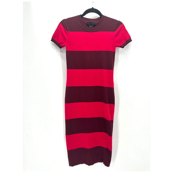 Hatch Maternity The Eliza Midi Dress Size XS Knit Striped Preppy Comfort Coastal - Picture 1 of 11